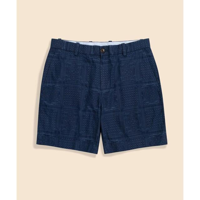 ブルックスブラザーズ（Brooks Brothers）/コットン　ペイズリー　プレーンフロント　7inショーツ_4