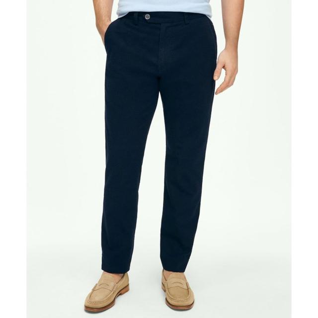 ブルックスブラザーズ（Brooks Brothers）/ストレッチコットン　シアサッカー　プレーンフロントパンツ　Slim