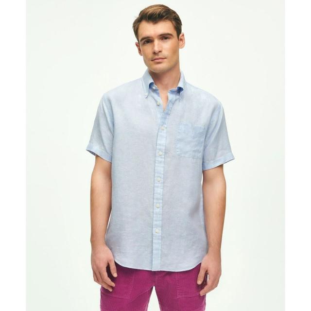 ブルックスブラザーズ（Brooks Brothers）/アイリッシュリネン　ショートスリーブ　スポーツシャツ　Regular Fit