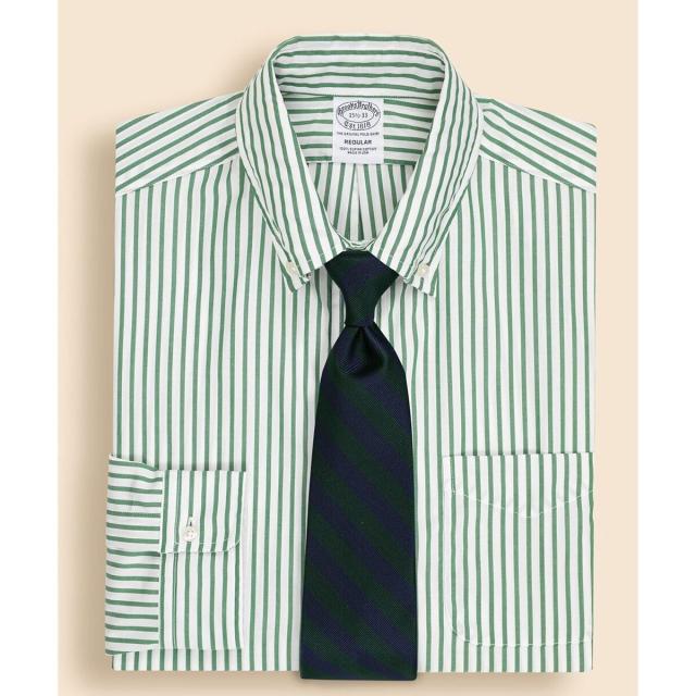 ブルックスブラザーズ（Brooks Brothers）/スーピマコットン　ボールドストライプ　ドレスシャツ　Regular Fit　Made in USA