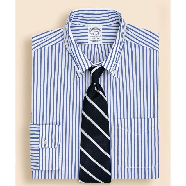 ブルックスブラザーズ（Brooks Brothers）/スーピマコットン　ボールドストライプ　ドレスシャツ　Regular Fit　Made in USA_1