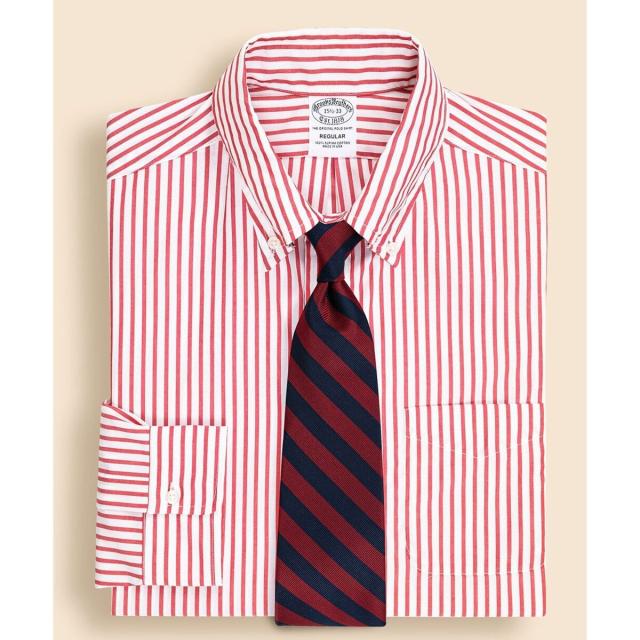 ブルックスブラザーズ（Brooks Brothers）/スーピマコットン　ボールドストライプ　ドレスシャツ　Regular Fit　Made in USA_3