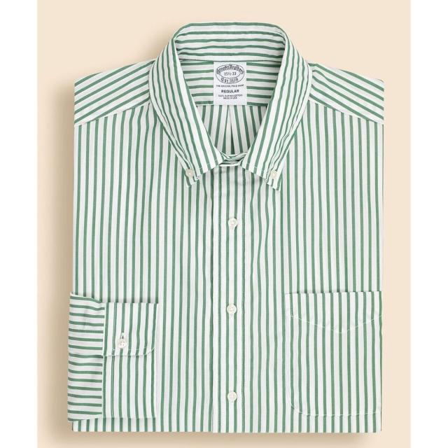 ブルックスブラザーズ（Brooks Brothers）/スーピマコットン　ボールドストライプ　ドレスシャツ　Regular Fit　Made in USA_4