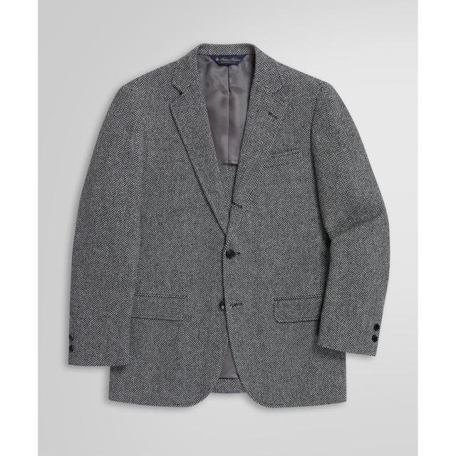 ブルックスブラザーズ（Brooks Brothers）/ウール ツイード ヘリンボーンストライプ 段返り３釦コンフォートサックジャケット セレモニー 52,140円