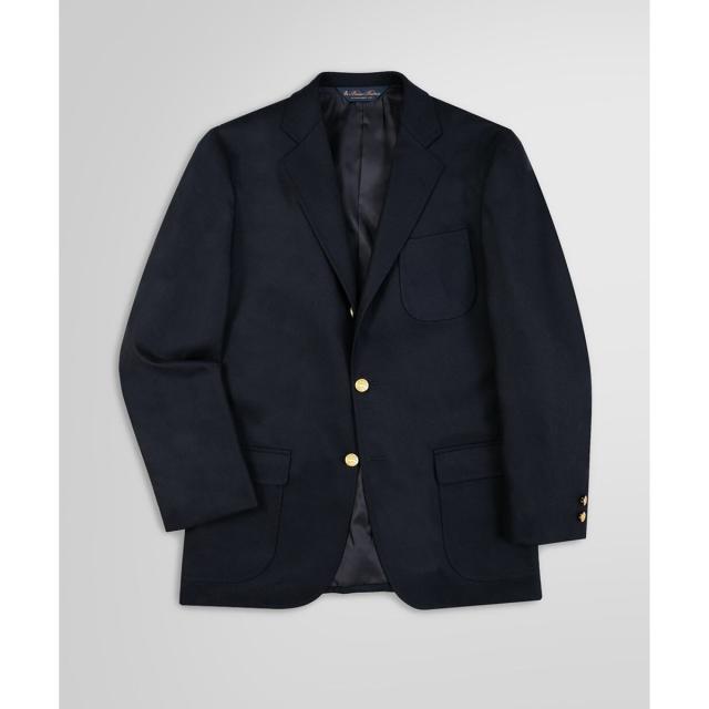 ブルックスブラザーズ（Brooks Brothers）/ウール/カシミヤ フランネル 段返り３釦コンフォートサックブレザー セレモニー
