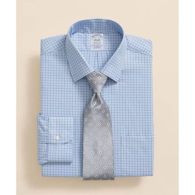 ブルックスブラザーズ（Brooks Brothers）/スーピマコットンストレッチ ロイヤルオックスフォード チェック ドレスシャツ Regular Fit