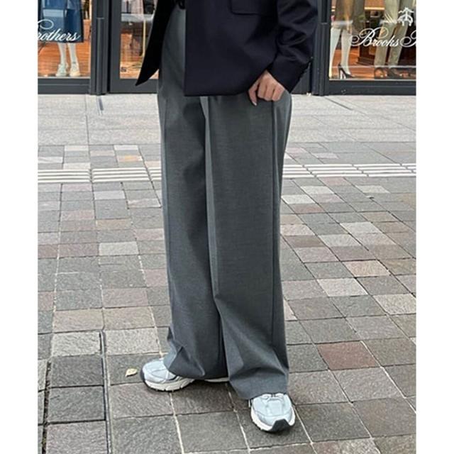 ブルックスブラザーズ（Brooks Brothers）/ポリエステルブレンド　プリーテッド　ワイドレッグパンツ