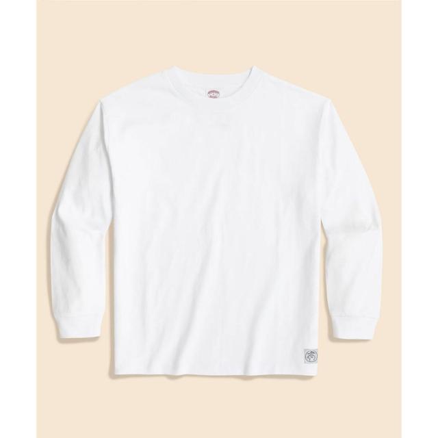 ブルックスブラザーズ（Brooks Brothers）/USAコットンジャージー　ヘビーウェイト　GFロゴラベル　ロングスリーブ　Tシャツ