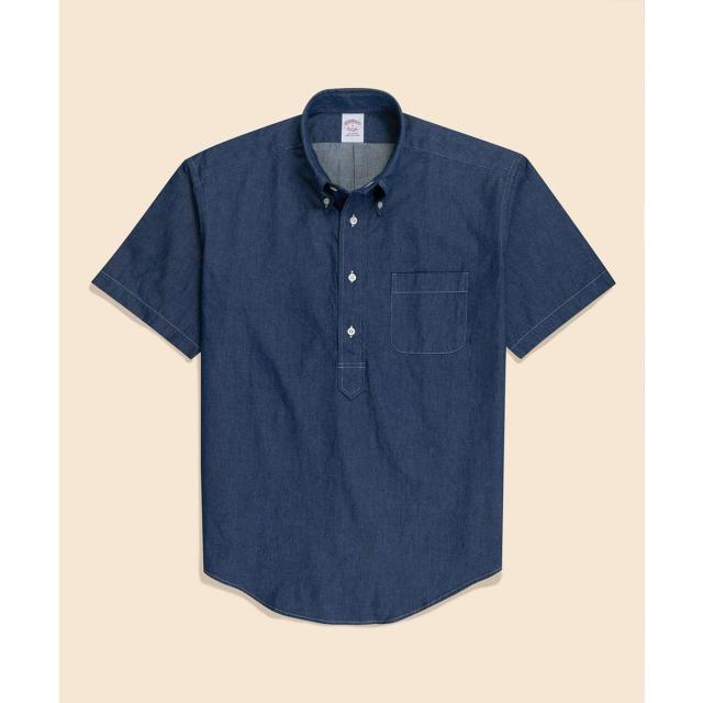 ブルックスブラザーズ（Brooks Brothers）/コットン　デニム　ショートスリーブ　プルオーバーシャツ