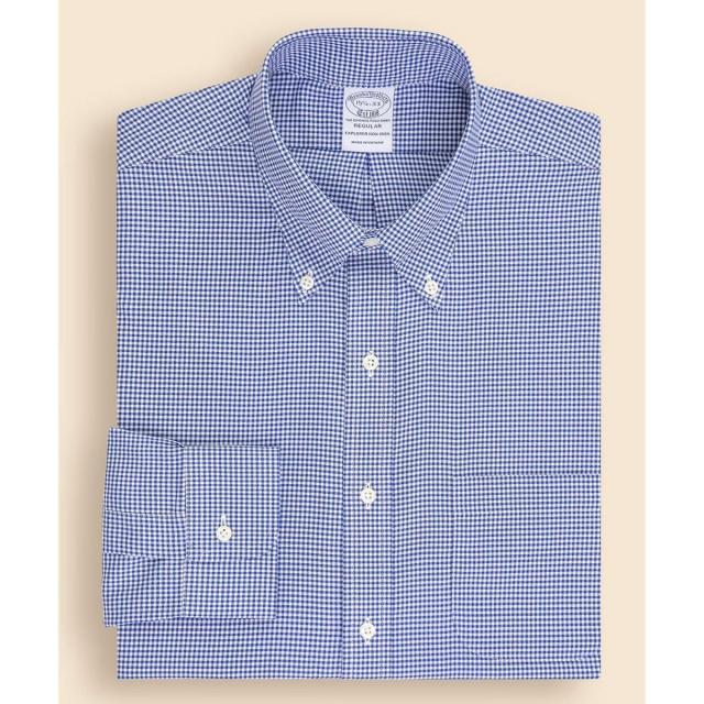 ブルックスブラザーズ（Brooks Brothers）/Brooks Brothers Explorer　コットン混　ギンガム　ドレスシャツ　 セレモニー_1