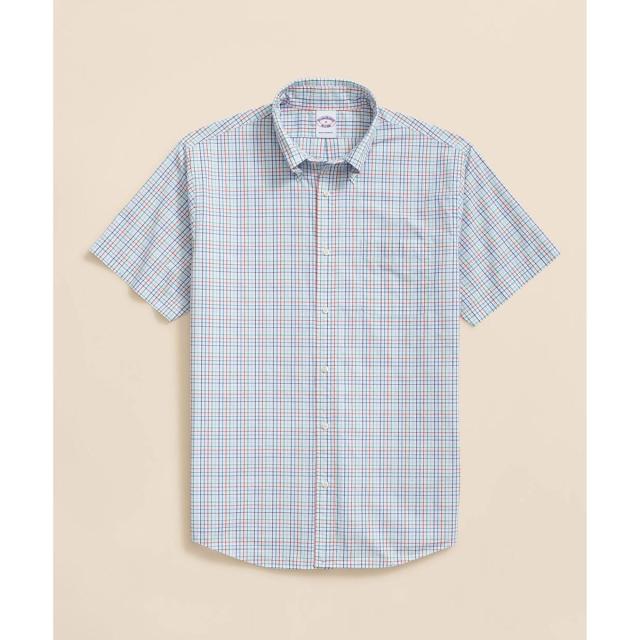 ブルックスブラザーズ（Brooks Brothers）/コットンポプリン　シーズナルパターン　ショートスリーブ　フライデーシャツ_1