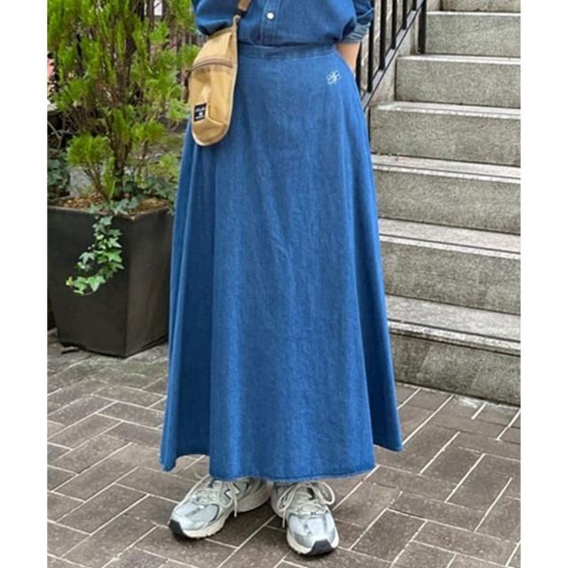 ブルックスブラザーズ（Brooks Brothers）/【Double B Collection】 コットン　デニム　BBロゴ　フレアスカート