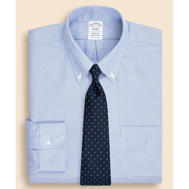 BROOKS BROTHERS BDシャツ MILANO 14 1/2-31 ブルックスブラザーズ ブルー ミラノフィット チェックBD ブルックスブラザーズ チェック柄ドレスシャツ ワイシャツ 14 1/2