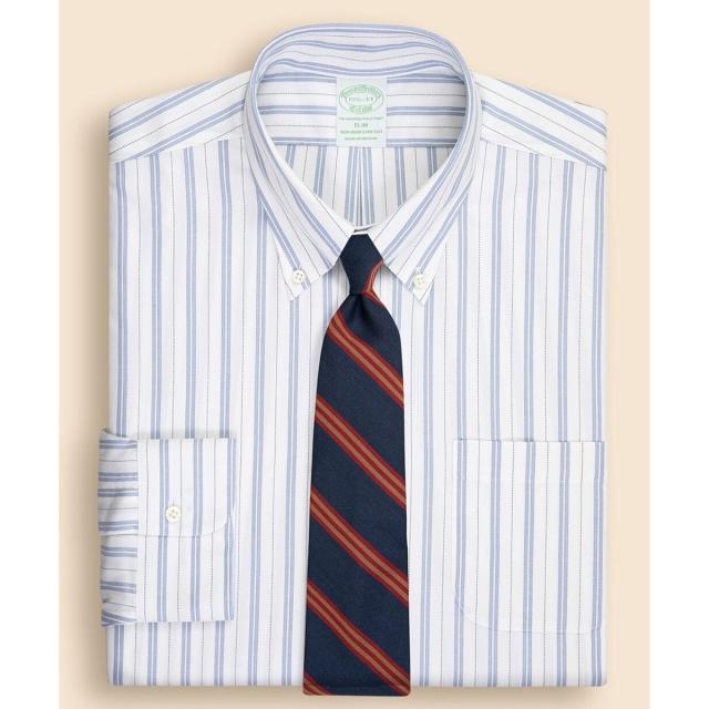 ブルックスブラザーズ（Brooks Brothers）/ストレッチロイヤルオックスフォード　ストライプ　ドレスシャツ　Slim Fit