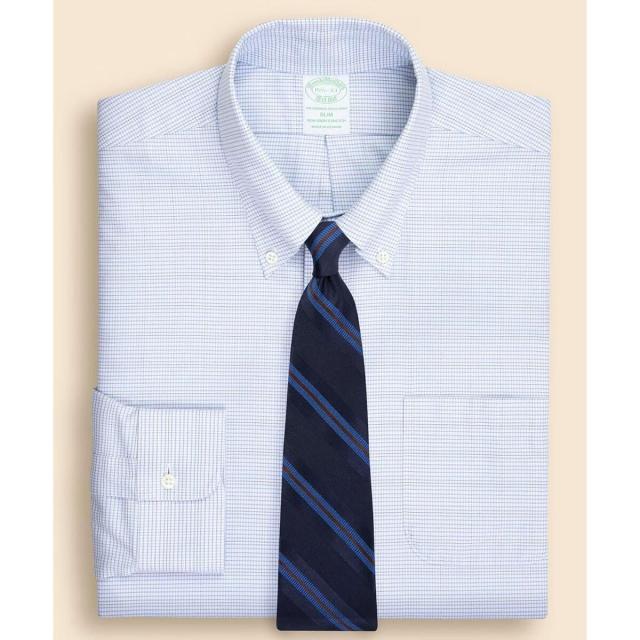 ブルックスブラザーズ（Brooks Brothers）/ストレッチロイヤルオックスフォード　ストライプ　ドレスシャツ　Slim Fit セレモニー_1