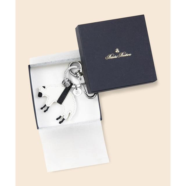 ブルックスブラザーズ（Brooks Brothers）/カウレザー　GFロゴ　キーホルダー_5