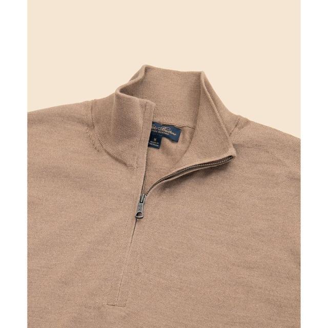 ブルックスブラザーズ（Brooks Brothers）/メリノウール　ハーフジップ　モックネックセーター
