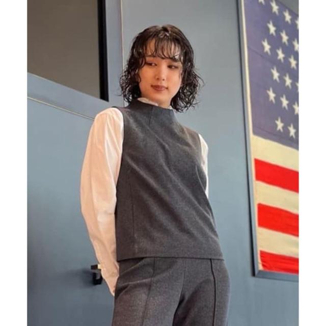 ブルックスブラザーズ（Brooks Brothers）/ポリエステル／コットン　ノースリーブ　モックネックニットトップ