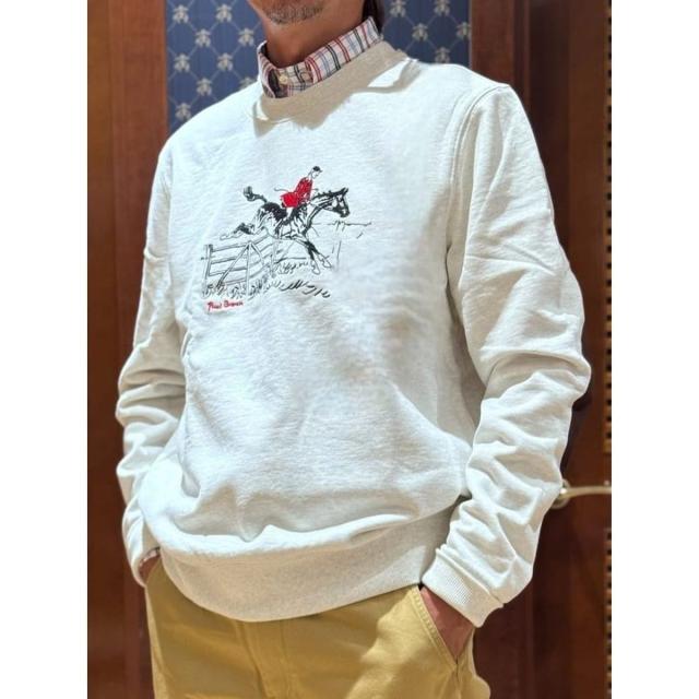 ブルックスブラザーズ（Brooks Brothers）/コットンフレンチテリー　ポールブラウン　エンブロイダリー　スウェットシャツ