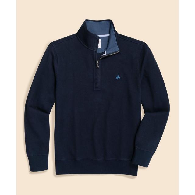 ブルックスブラザーズ（Brooks Brothers）/コットン　フレンチリブ　GFロゴ　ハーフジップ　モックネックプルオーバー_2