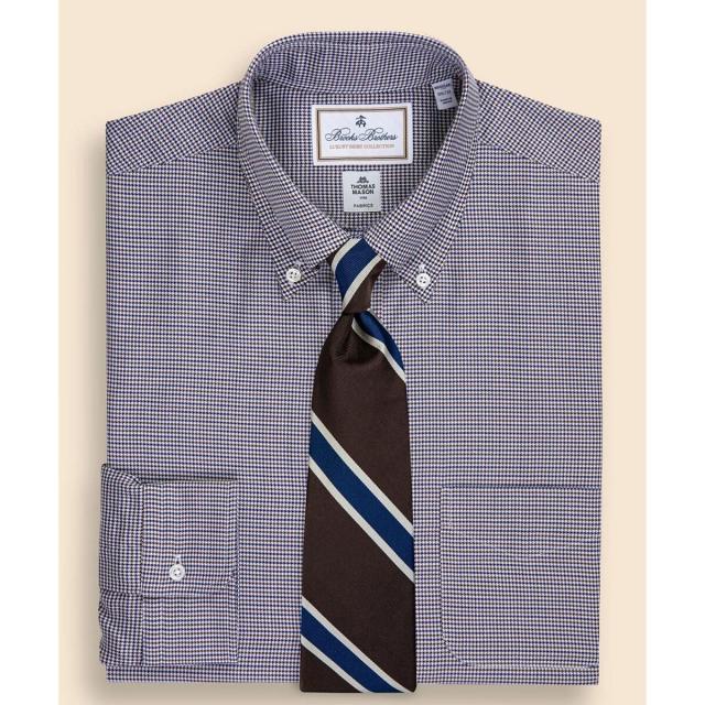 ブルックスブラザーズ（Brooks Brothers）/ラグジュアリー　コットン　ハウンドトゥース　ドレスシャツ　Regular Fit