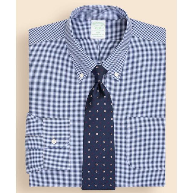 ブルックスブラザーズ（Brooks Brothers）/ストレッチピンポイントオックス　ギンガム　ドレスシャツ　Slim Fit セレモニー_1