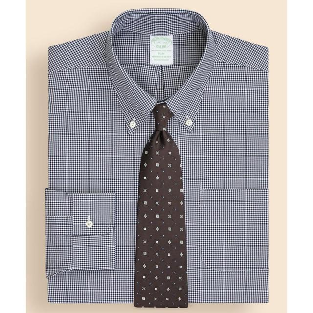 ブルックスブラザーズ（Brooks Brothers）/ストレッチピンポイントオックスフォード　ギンガムチェック　ドレスシャツ　Slim Fit