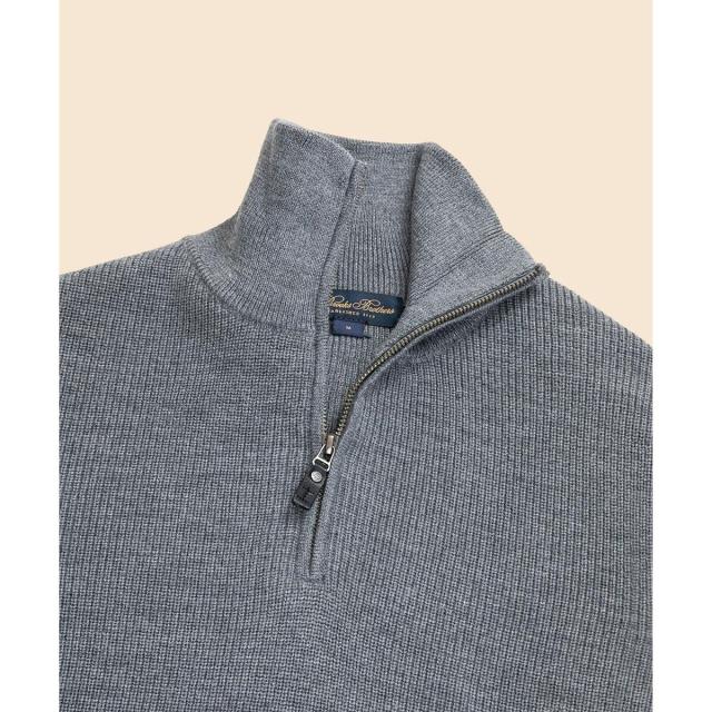 ブルックスブラザーズ（Brooks Brothers）/ウール　リブニット　ハーフジップ　モックネックセーター_2