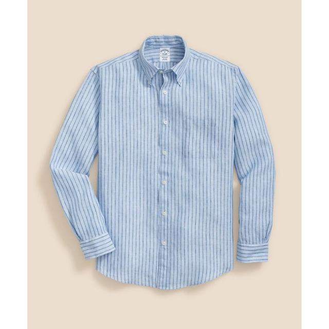 ブルックスブラザーズ（Brooks Brothers）/アイリッシュリネン　シーズナルパターン　カジュアルシャツ　Regular Fit