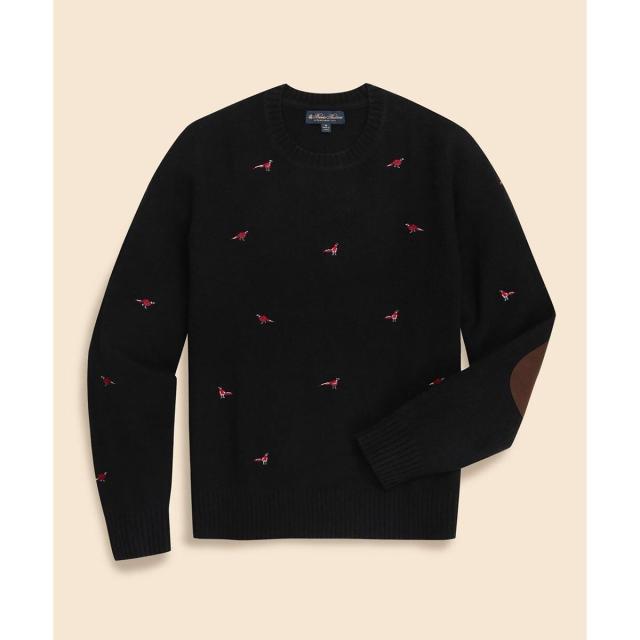 ブルックスブラザーズ（Brooks Brothers）/ウール　フェザントエンブロイダリー　クルーネックセーター