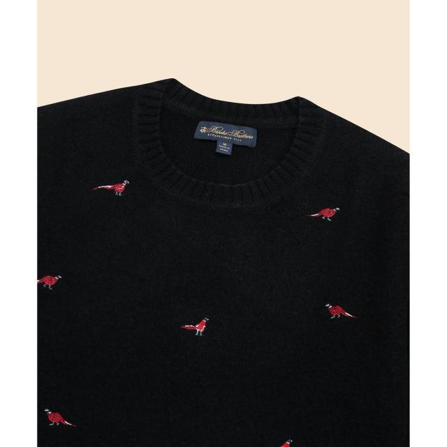 ブルックスブラザーズ（Brooks Brothers）/ウール　フェザントエンブロイダリー　クルーネックセーター_1