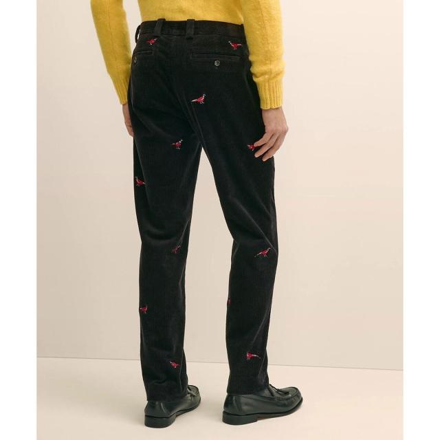 ブルックスブラザーズ（Brooks Brothers）/コットン　8−Waleコーデュロイ　フェザントエンブロイダリー　プレーンフロントパンツ　slim_1