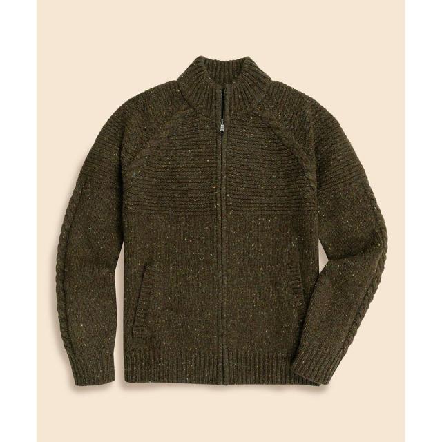 ブルックスブラザーズ（Brooks Brothers）/ウール　ドネガル　フルジップ　モックネックセーター_1