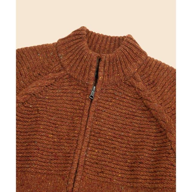 ブルックスブラザーズ（Brooks Brothers）/ウール　ドネガル　フルジップ　モックネックセーター_2