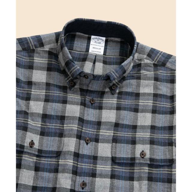 ブルックスブラザーズ（Brooks Brothers）/コットン／カシミヤ　フランネル　ダブルポケット　カジュアルシャツ　Regular Fit_6