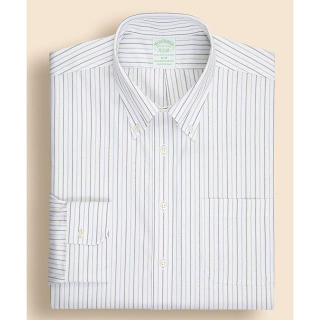ブルックスブラザーズ（Brooks Brothers）/ストレッチコットン　ロイヤルオックス　ストライプ　ドレスシャツ　Slim Fit セレモニー_1