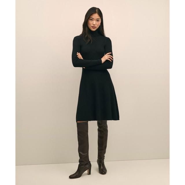 ブルックスブラザーズ（Brooks Brothers）/メリノウール　リブニット　タートルネック　セーターワンピース セレモニー_1