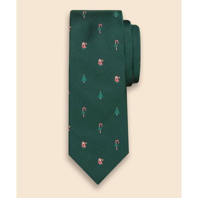 ブルックスブラザーズ（Brooks Brothers）/シルク　ホリデーツリー　レップタイ　Made in USA