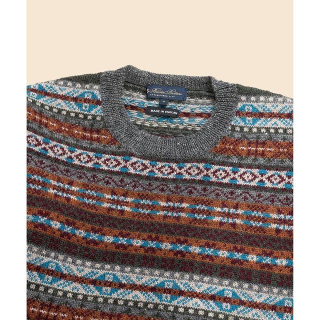 ブルックスブラザーズ（Brooks Brothers）/ウール　フェアアイル　クルーネックセーター　Made in England_1