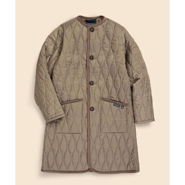 ブルックスブラザーズ（Brooks Brothers）/Brooks Brothers×LAVENHAM　イブシャム　キルティングノーカラーコート　Made