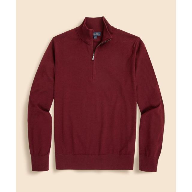 【NEW】ブルックスブラザーズ（Brooks Brothers）/メリノウール　ハーフジップ　モックネックセーター