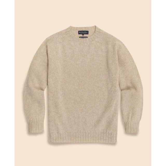 【NEW】ブルックスブラザーズ（Brooks Brothers）/シェットランドウール　クルーネックセーター