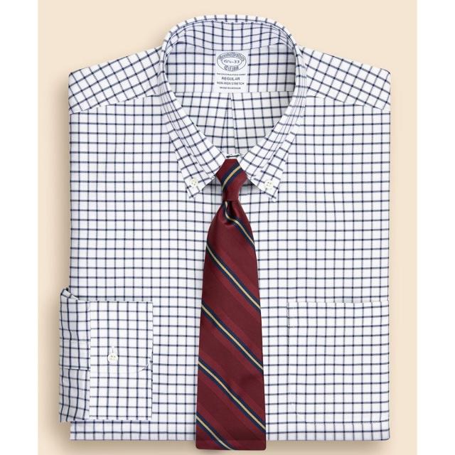 【NEW】ブルックスブラザーズ（Brooks Brothers）/ストレッチロイヤルオックスフォード　ウィンドウペイン　ドレスシャツ　Regular Fit