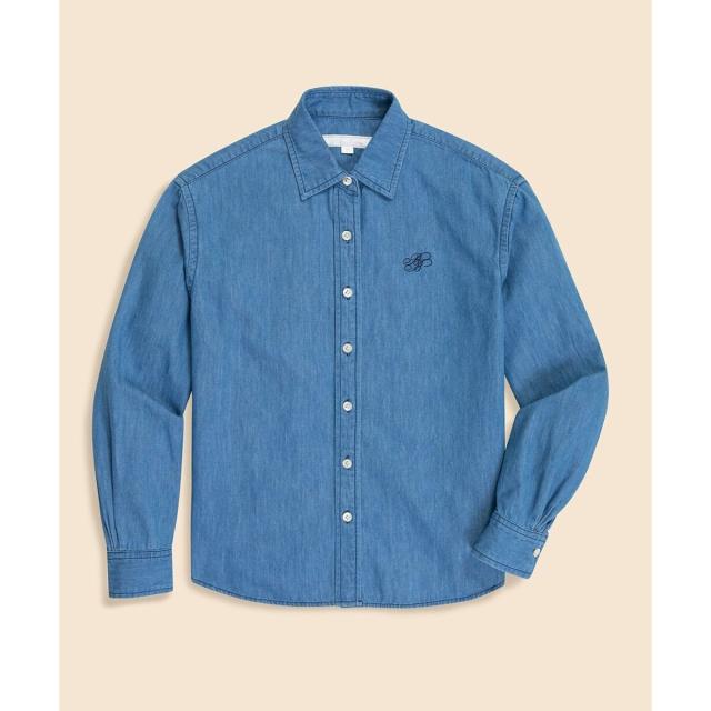 ブルックスブラザーズ（Brooks Brothers）/【Double B Collection】 コットン　ライトウェイトデニム　BBロゴ　オーバーサイズ