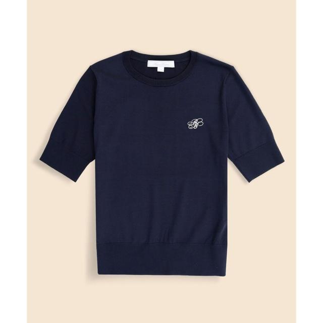ブルックスブラザーズ（Brooks Brothers）/【Double B Collection】 キュプラ/ナイロン　BBロゴ　ショートスリーブセーター