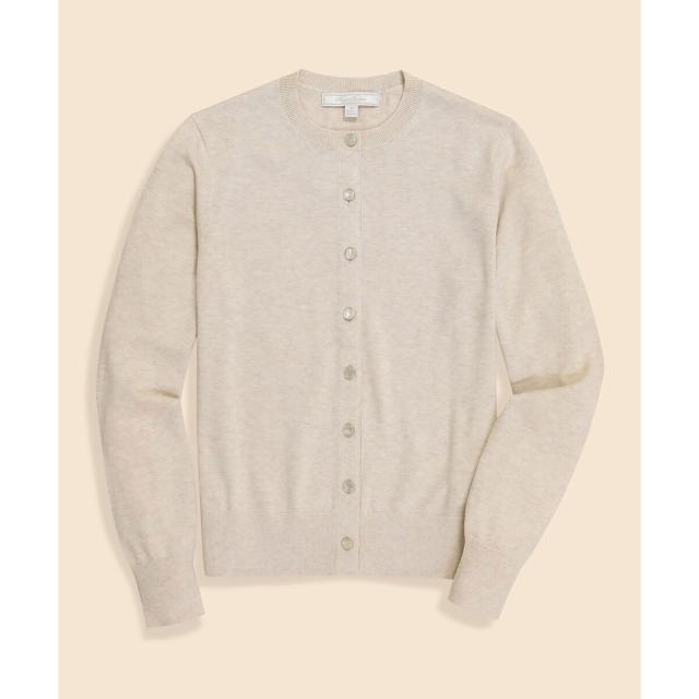 ブルックスブラザーズ（Brooks Brothers）/スーピマコットン　クルーネック　カーディガン