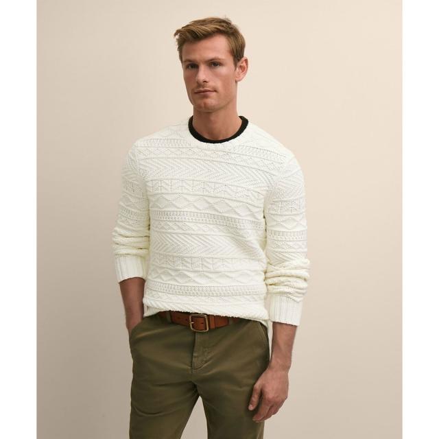 ブルックスブラザーズ（Brooks Brothers）/スーピマコットン　クルーネック　ガンジーセーター