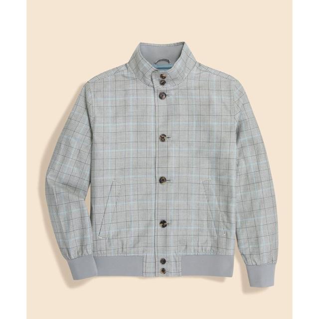 ブルックスブラザーズ（Brooks Brothers）/シルク／ウール　グレンプラッド　バルスターブルゾン_4