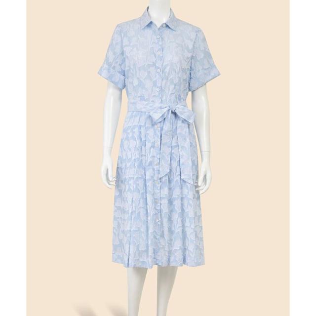 ブルックスブラザーズ（Brooks Brothers）/コットン　ジャカード　ショートスリーブシャツドレス