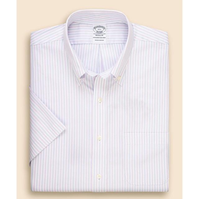 ブルックスブラザーズ（Brooks Brothers）/Brooks Brothers Explorer　ストライプ　ショートスリーブ　ドレスシャツ　Reg
